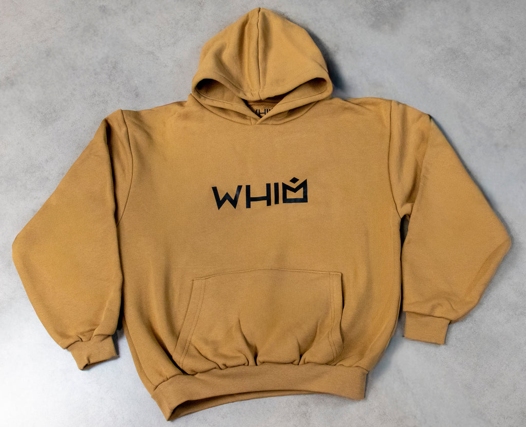 Felpa unisex oversize con stampa in dtf del marchio Whim anteriore e stampa logo grande posteriore 