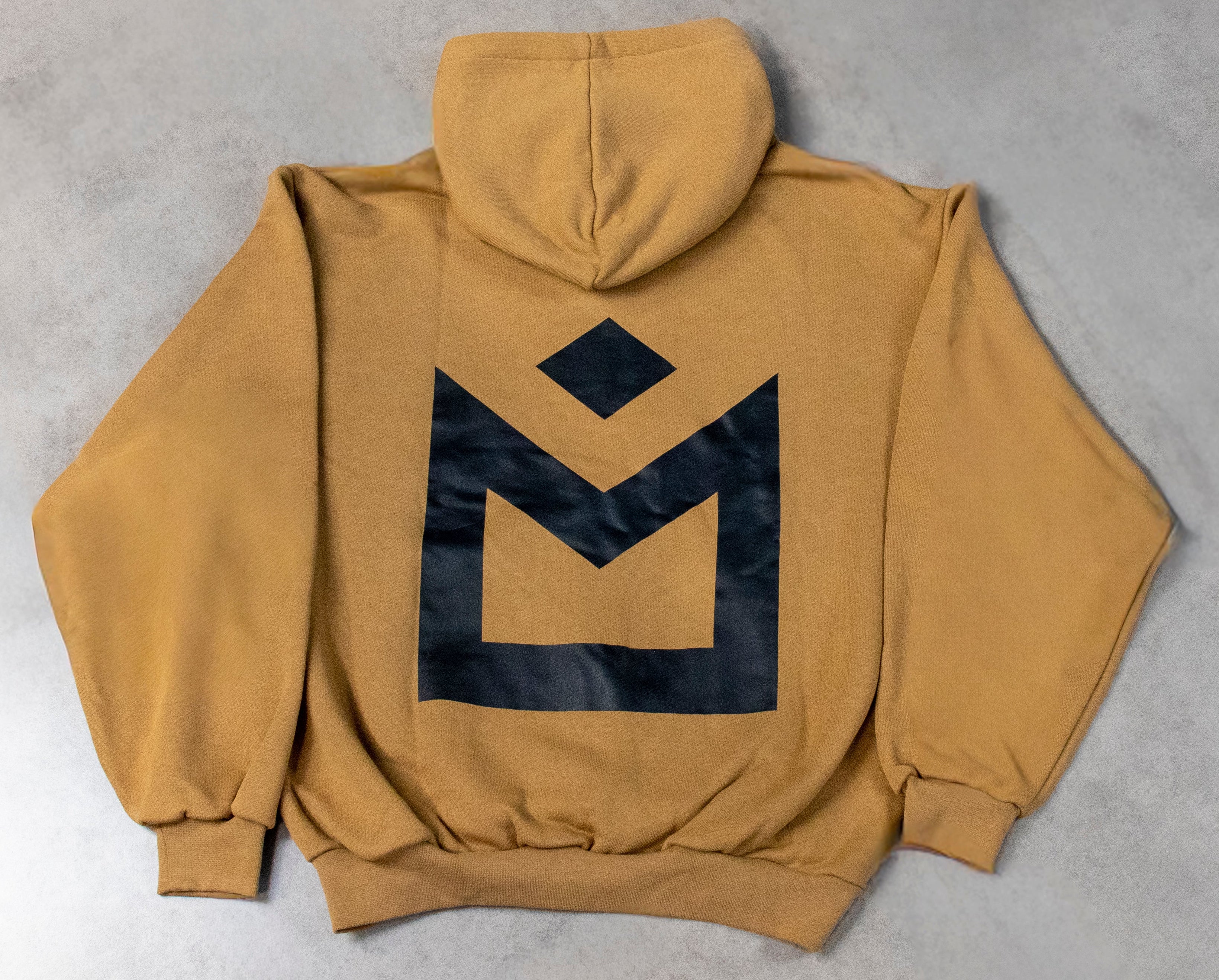 Foto felpa unisex oversized con stampa dtf posteriore logo grande Whim color nero